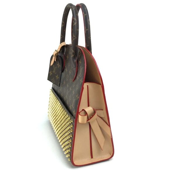 LOUIS VUITTON M41234 Louboutin Iconocrust Monogram studs Tote Bag Hand Bag - Picture 12 of 13